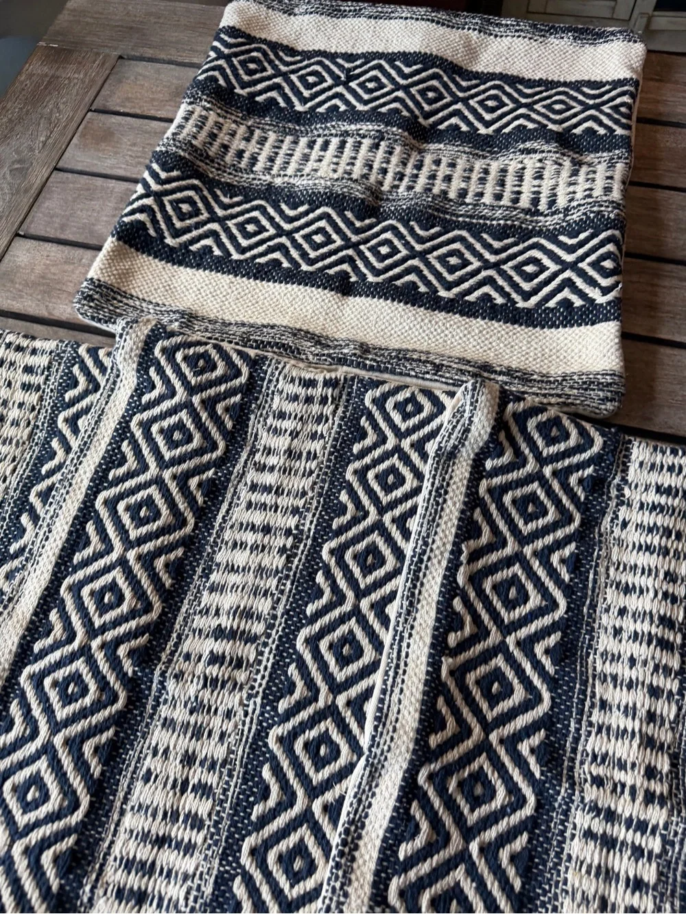REDEARTH Set of 4 Boho Tufted Pillow Covers Black Cream 100% Cotton